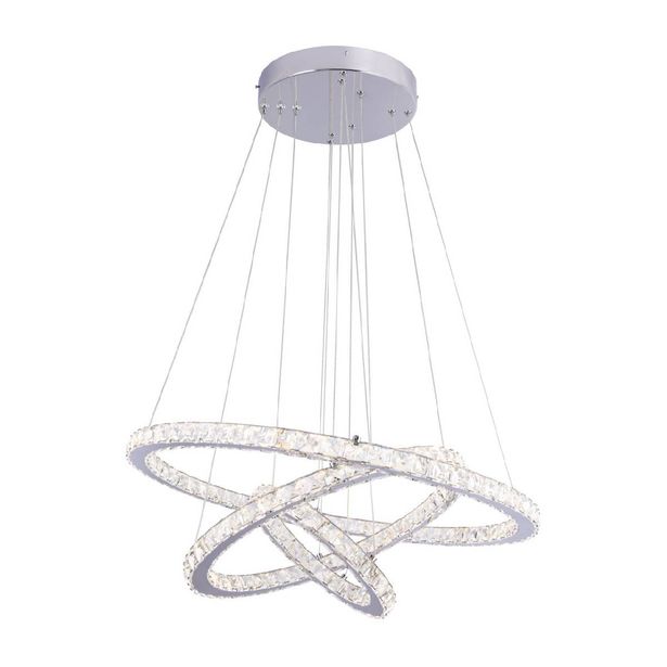 LED-riippuvalaisin Globo Marylin, Ø70cm, 76W, kromi