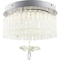 LED-kattovalaisin Globo Mathilda, Ø28cm, 12W, kromi