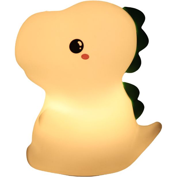 Lastenvalaisin FocusLight Dino RGB ladattava valkoinen