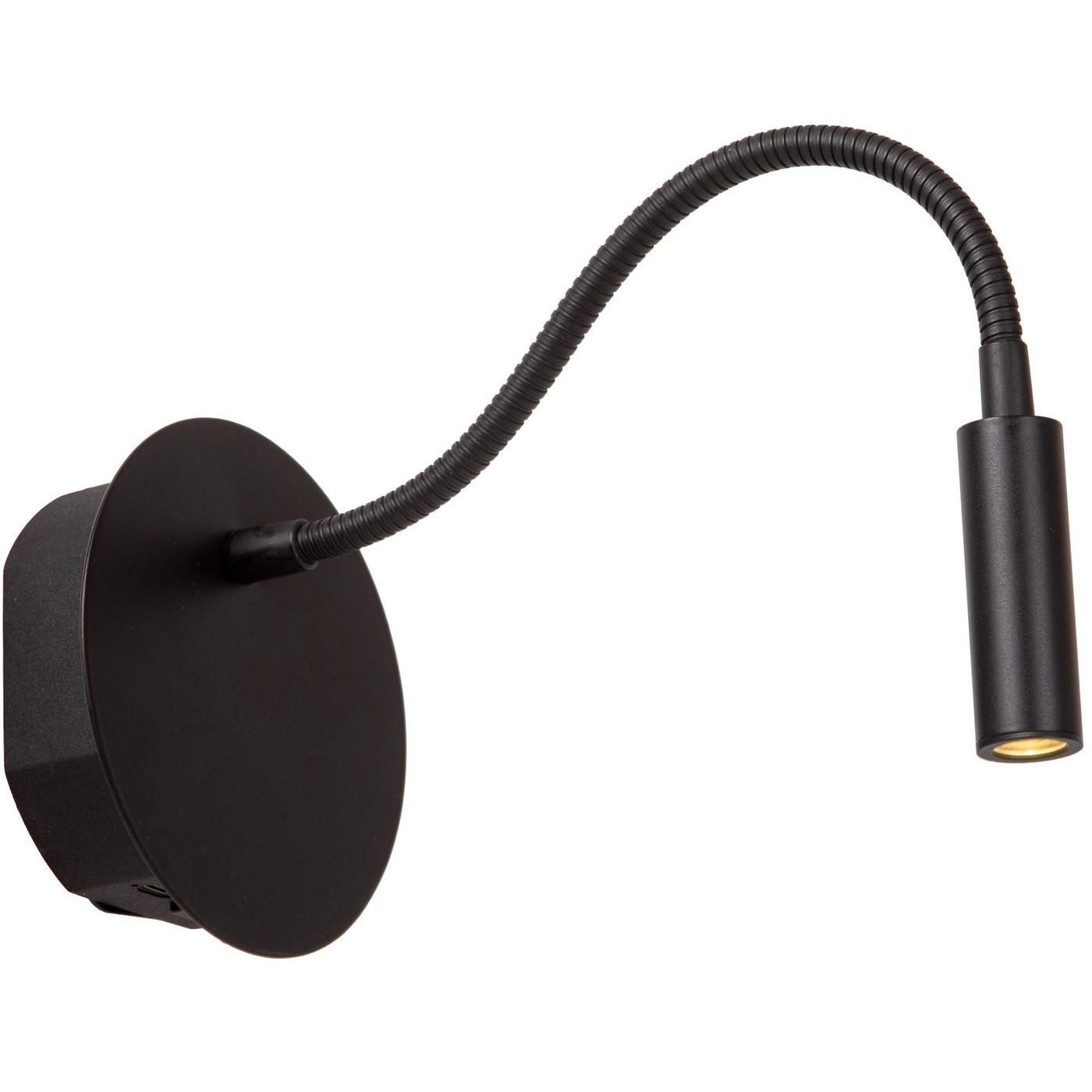 Lukuvalaisin Lucide Jolijn seinään Ø11cm, USB-ladattava, magneettikiinnitys, musta