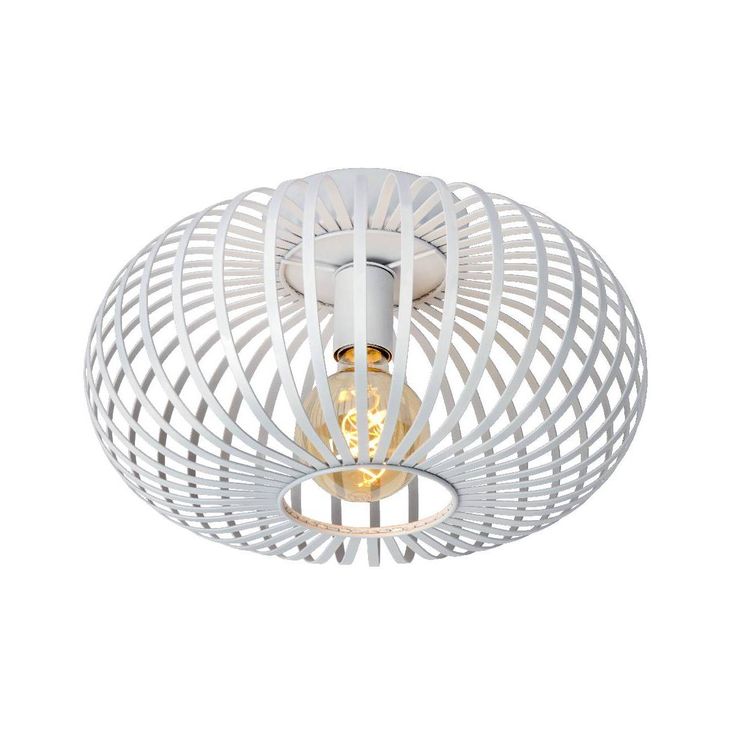 Kattovalaisin Lucide Manuela, Ø40cm, 60W, himmennettävä, valkoinen