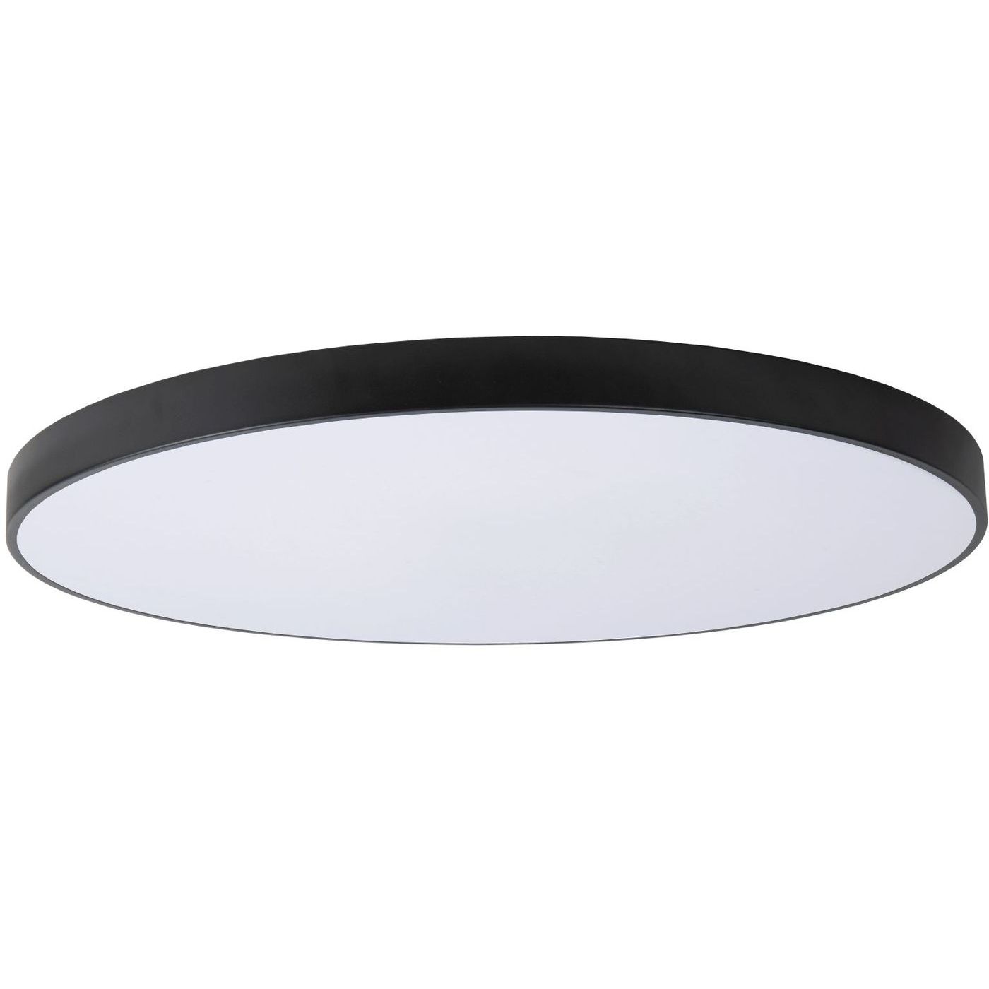 LED-kattovalaisin Lucide Unar Ø80cm, himmennettävä, 2700K, musta