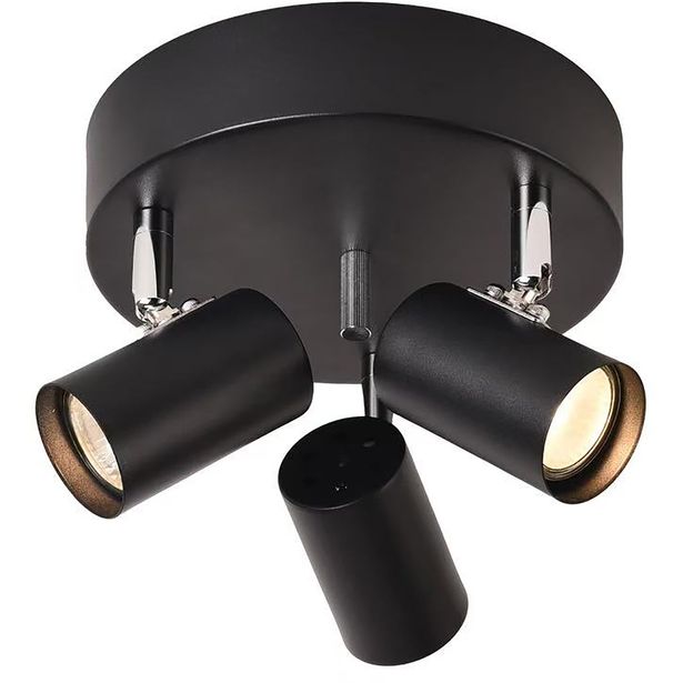 Kattospottivalaisin FocusLight Nordic 3-osainen GU10 musta