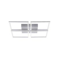 LED-kattovalaisin Paul Neuhaus Inigo, 52.5x52.5cm, 8W, himmennettävä, harjattu teräs