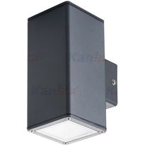 Ulkoseinävalaisin Kanlux Gori, IP44, 2xGU10, antrasiitti
