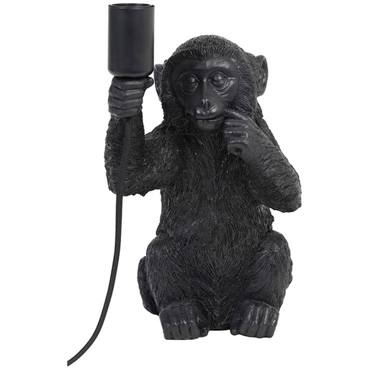 Pöytävalaisin Light&Living Monkey, 20x19.5x34cm, musta 