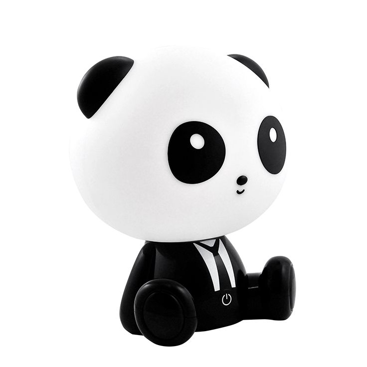 Pöytävalaisin Polux Panda LED, 2.5W, IP20, 195x160x245mm, muovi, musta/valkoinen