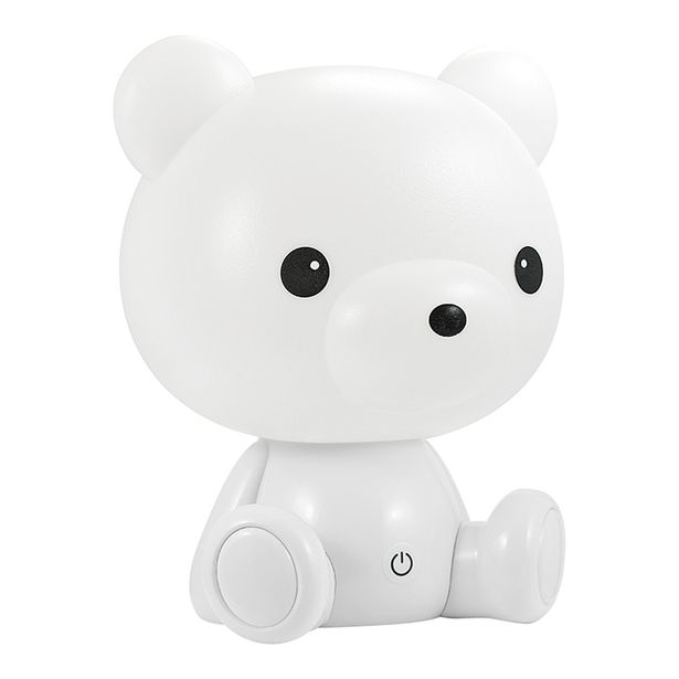 LED-pöytävalaisin Polux Polar Bear, 2.5W, IP20, 255x190x160mm, muovi, valkoinen