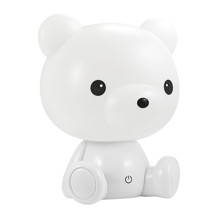 LED-pöytävalaisin Polux Polar Bear, 2.5W, IP20, 255x190x160mm, muovi, valkoinen