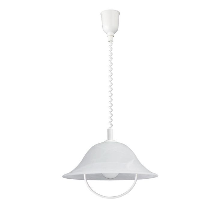 Riippuvalaisin Rabalux Alabastro, 60W, IP20, 1200mm Ø 420mm, muovi/lasi, valkoinen
