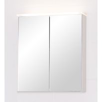 Peilikaappi Finnmirror 60 valolipalla ja pistorasialla, valkoinen, Verkkokaupan poistotuote