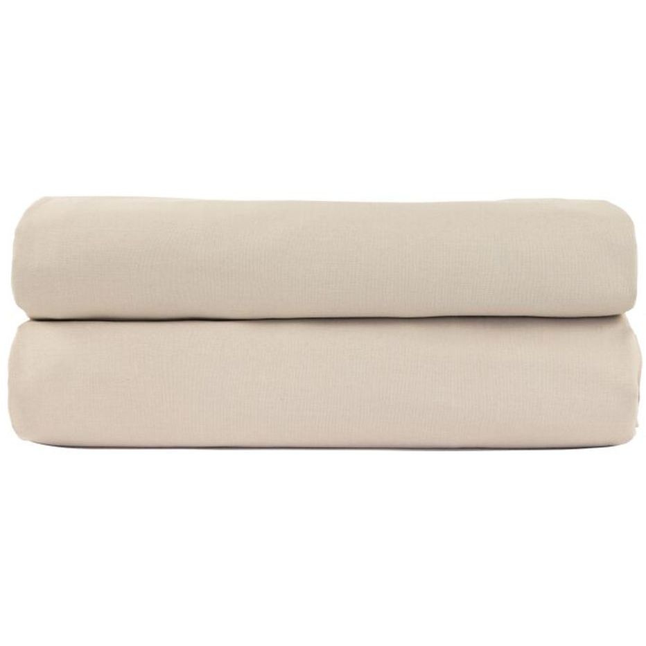 Aluslakana Familon Percale Luomu, muotoonommeltu, 120x200cm, greige