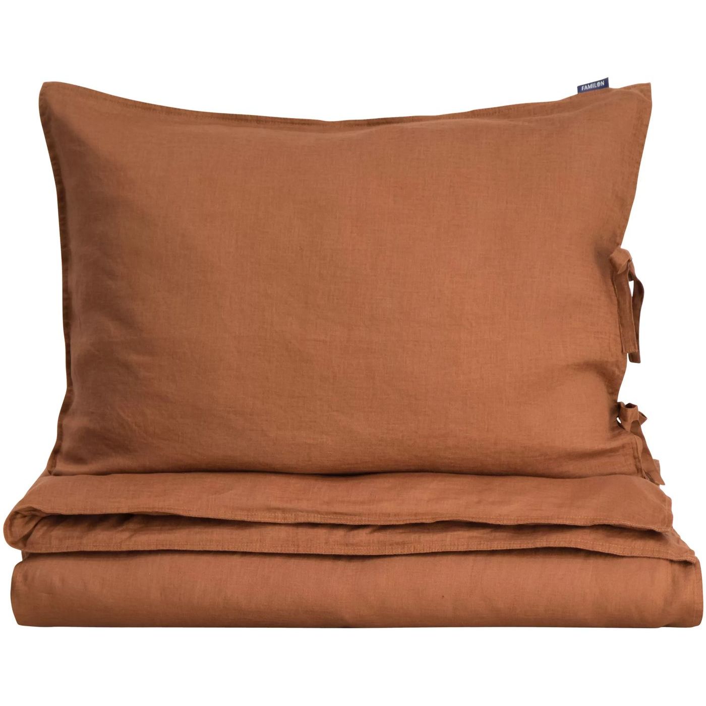 Pussilakanasetti Familon Pellava, 150x200cm, kaneli
