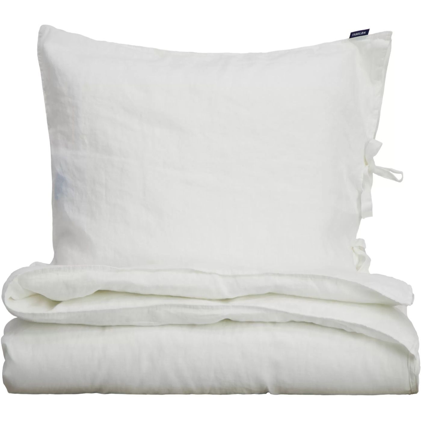 Pussilakanasetti Familon Pellava, 150x200cm, valkoinen