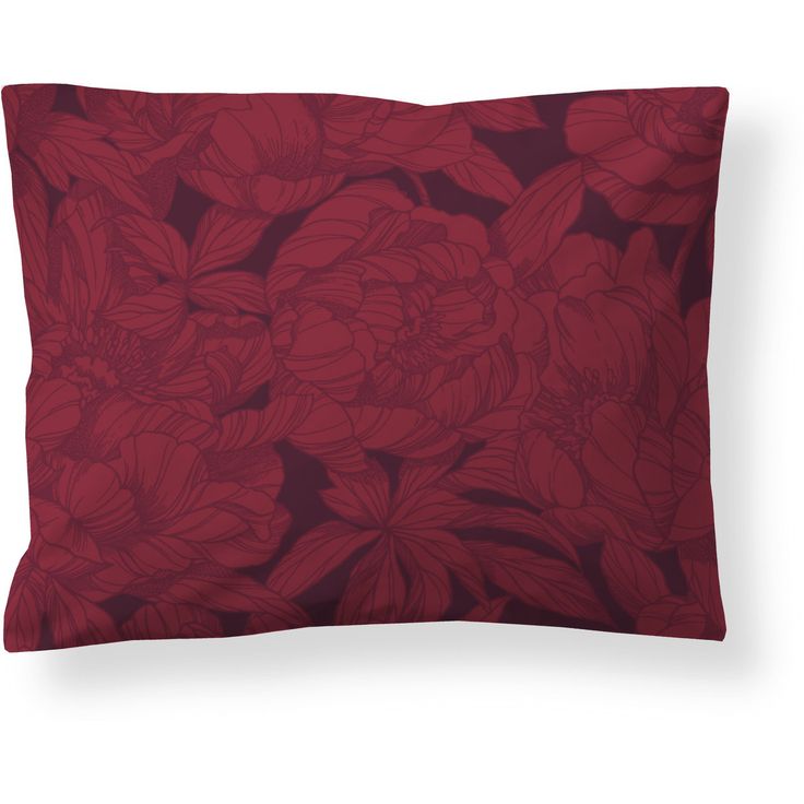 Satiinityynyliina Finlayson Pioni 50x60cm tummanpunainen