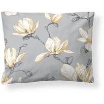 Satiinityynyliina Finlayson Magnolia 50x60cm GOTS vaaleanharmaa/keltainen