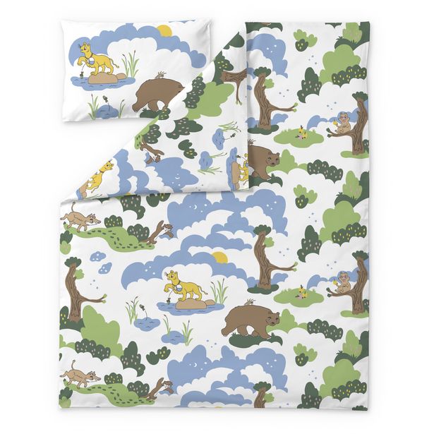 Lasten pussilakanasetti Finlayson Seikkailu, 120x160cm, monivärinen