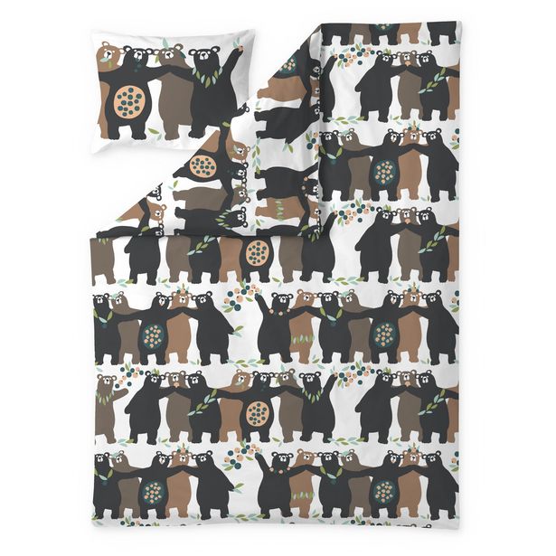 Pussilakanasetti Finlayson Kopla, ruskea/persikka