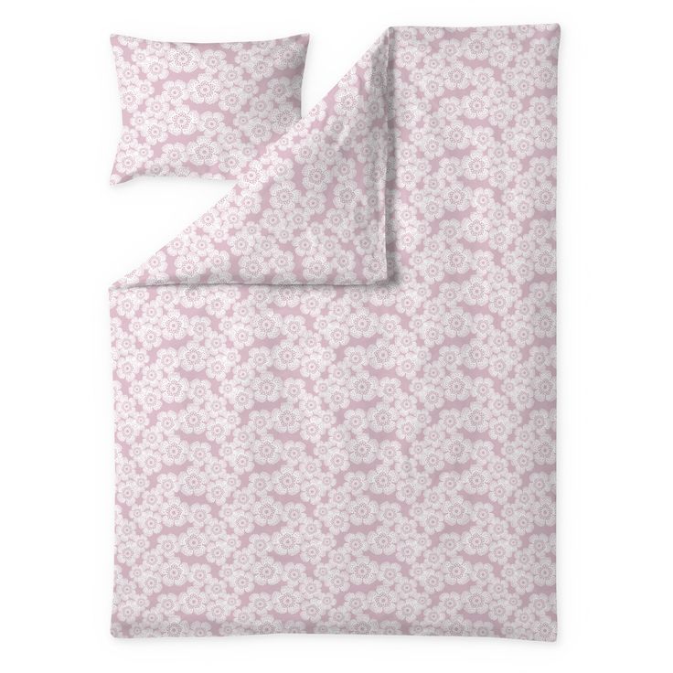 Pussilakanasetti Finlayson Silja 150x210cm + 50x60cm GOTS vaaleanpunainen