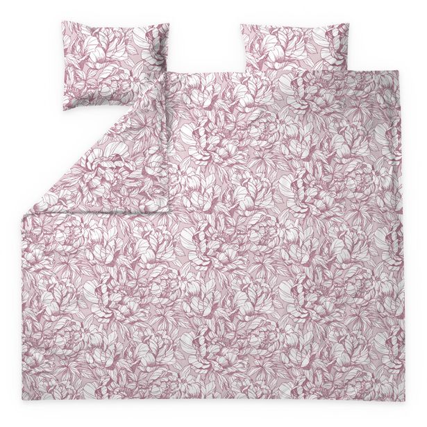 Parivuoteen satiinipussilakanasetti Finlayson Pioni, roosa