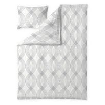 Satiinipussilakanasetti Finlayson Kehrä, tummanharmaa/beige