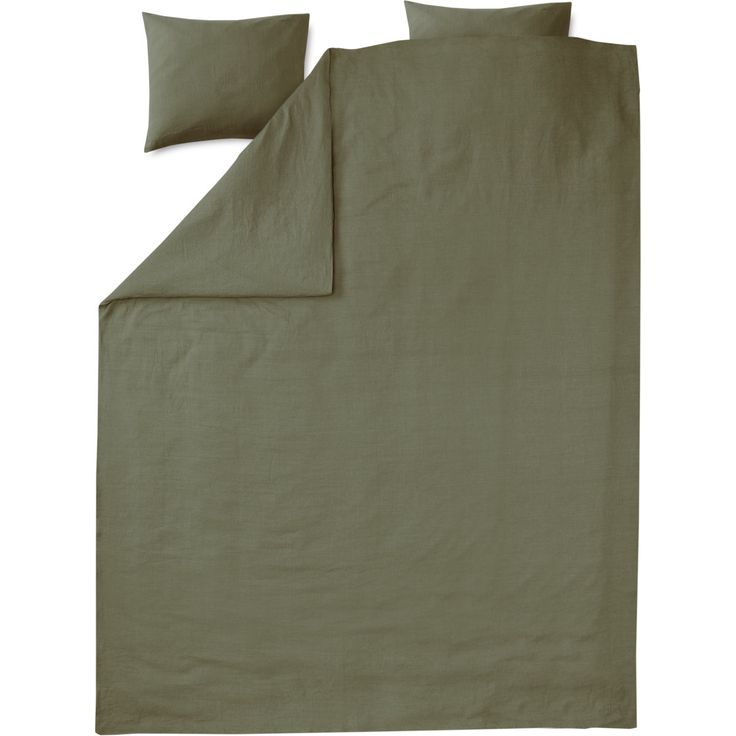 Parivuoteen pellavapussilakanasetti Finlayson Lino 240x210cm + 50x60cm jäkälänvihreä 