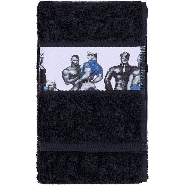Käsipyyhe Finlayson Finlayson Tom Of Finland Blue Squad, 50x80cm, musta