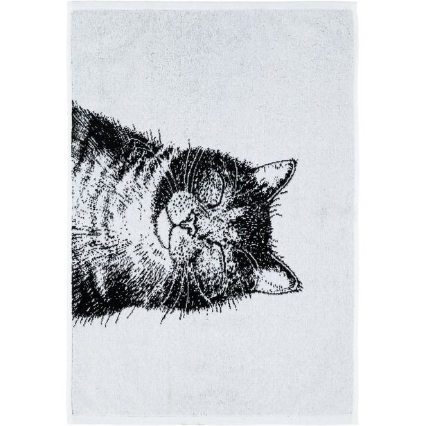 Käsipyyhe Finlayson Selviytyjät Kissa 50x70cm musta/valkoinen