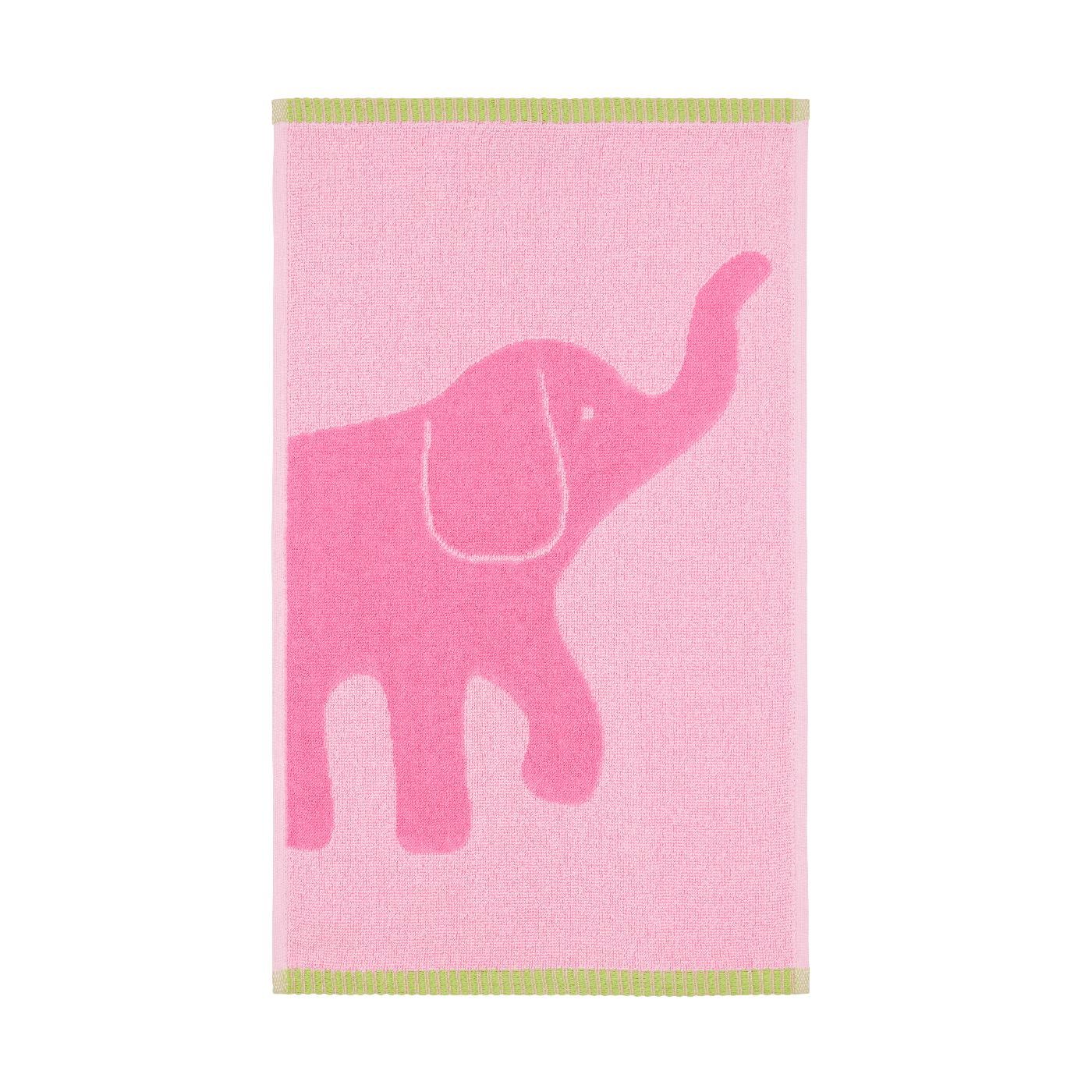 Käsipyyhe Finlayson Elefantti Vapaa, 30x50cm, pinkki/vihreä