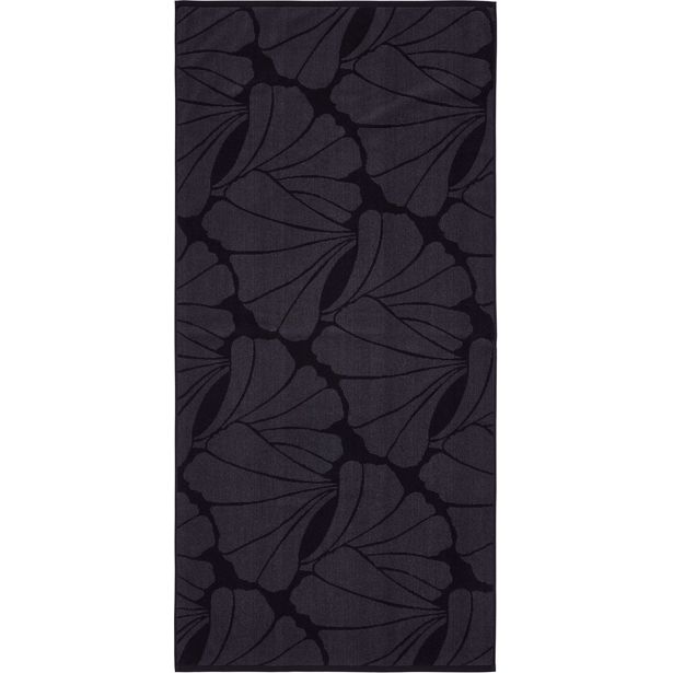 Kylpypyyhe Finlayson Lilia 70x150cm, harmaa/musta