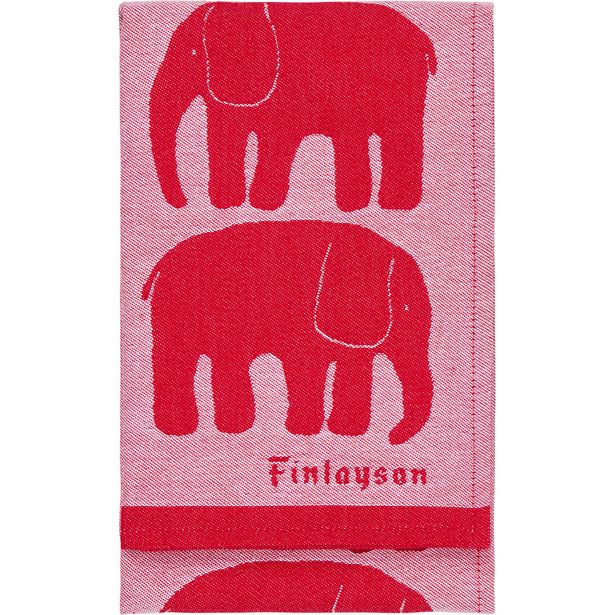 Keittiöpyyhe Finlayson Elefantti, 50x70cm, 2kpl, punainen