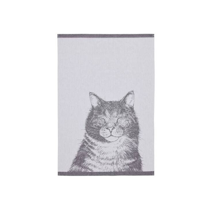 Keittiöpyyhe Finlayson Kissa 50x70cm musta/valkoinen 2kpl/pkt