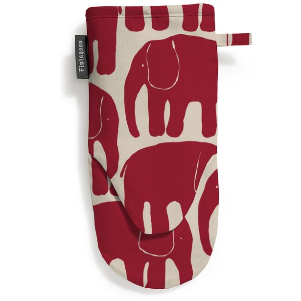 Patakinnas Finlayson Elefantti, 15x30cm, punainen/beige