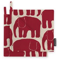Patalappu Finlayson Elefantti, 22x22cm, 2kpl, punainen/beige