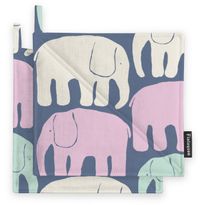 Patalappu Finlayson Elefantti Multi, 22x22cm, 2kpl, siniharmaa/pastelli