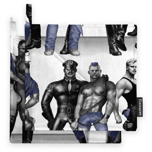 Patalappu Finlayson Tom Of Finland Blue Squad, 22x22cm, 2kpl, musta/sininen