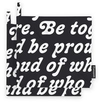 Patalappu Finlayson Tom of Finland Proud, 22x22cm, musta/valkoinen, 2kpl