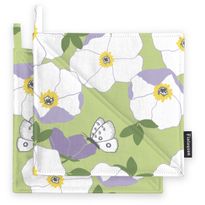 Patalappu Finlayson Ruusa, 22x22cm, 2kpl, vaaleanvihreä/vaaleanlila