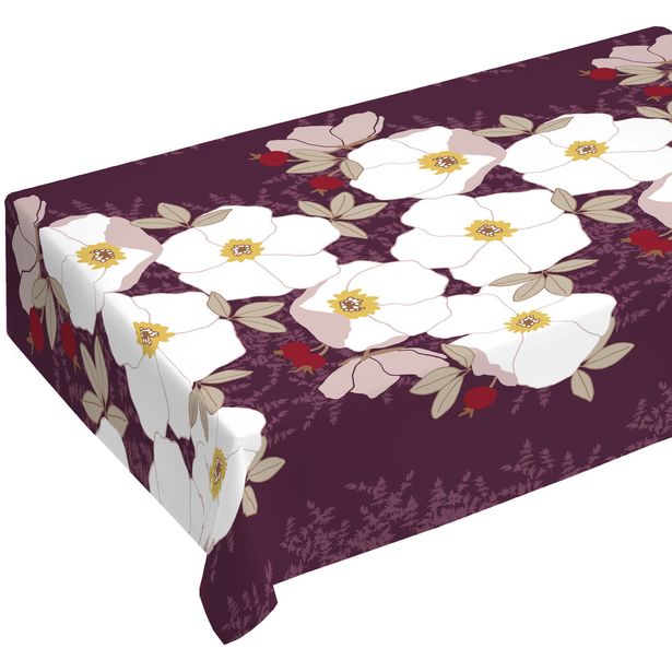 Pöytäliina Finlayson Rosa, 145x250cm, luumu