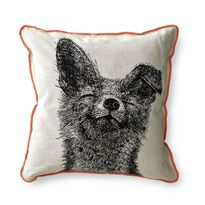 Koristetyynynpäällinen Finlayson Kettu, 50x50cm, musta/valkoinen