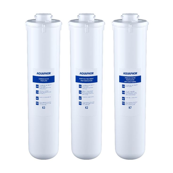 Käänteisosmoosijärjestelmän vaihtosuodatinpakkaus Aquaphor K5-K2-K7M (RO-101S, 102S)