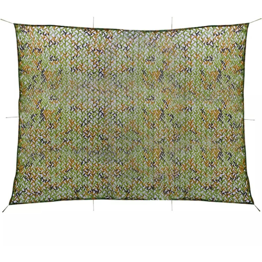Naamiointiverkko säilytyslaukulla, 3x4m, vihreä