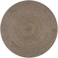 Juuttimatto, Ø90cm, käsinkudottu, harmaa