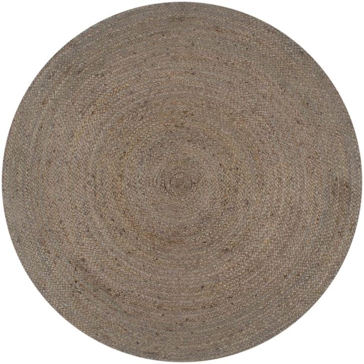 Juuttimatto, Ø90cm, käsinkudottu, harmaa