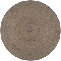 Juuttimatto, Ø120cm, käsinkudottu, harmaa