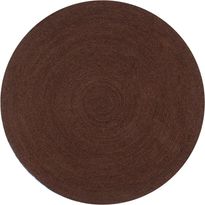 Juuttimatto, Ø120cm, käsinkudottu, ruskea