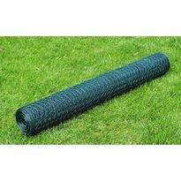 Kanaverkko, galvanoitu, PVC pinnoitteella, silmäkoko 13mm, 25x0.5m, vihreä