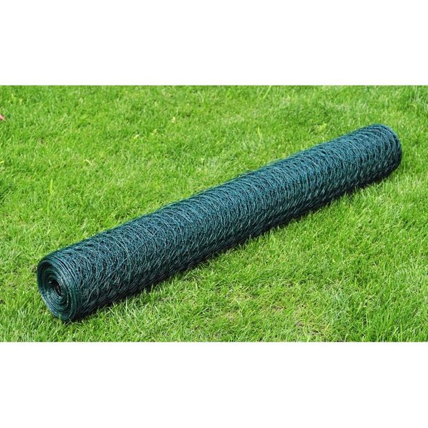 Kanaverkko, galvanoitu, PVC pinnoitteella, silmäkoko 36mm, 25x1m, vihreä
