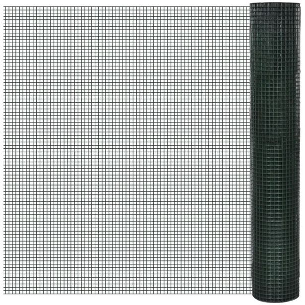 Kanaverkko 19x19mm, galvanoitu, PVC pinnoitteella, 10x1m, vihreä