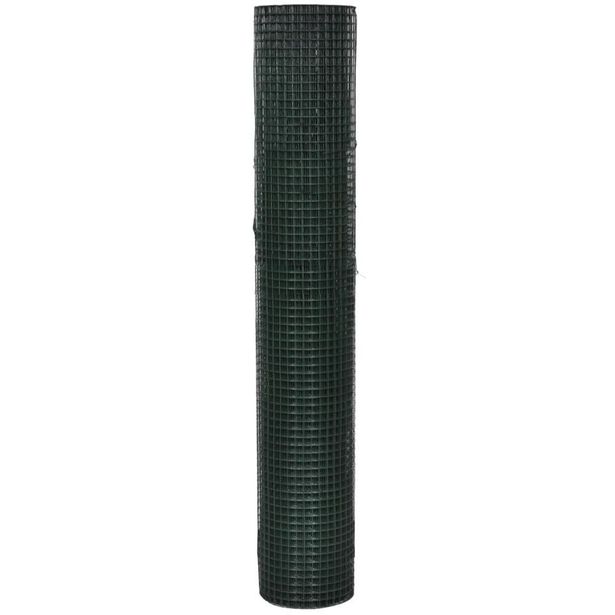 Kanaverkko 25x25mm, galvanoitu teräs, PVC pinnoitteella, 1x25m, vihreä
